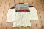 True Vintage 1960s Deadstock Helen Sue Psychedelic Knit Acrylic Cardigan Sweater
