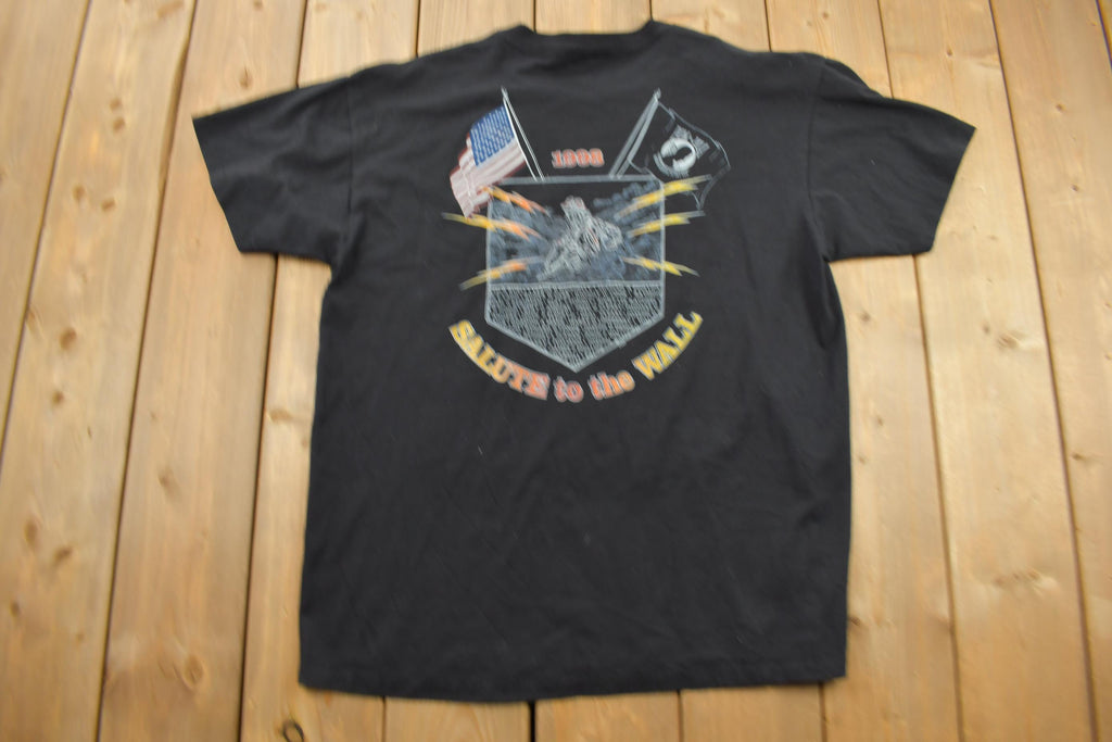 Vintage 1998 Rolling Thunder Ride To The Wall Salute To The Wall Graphic T-Shirt