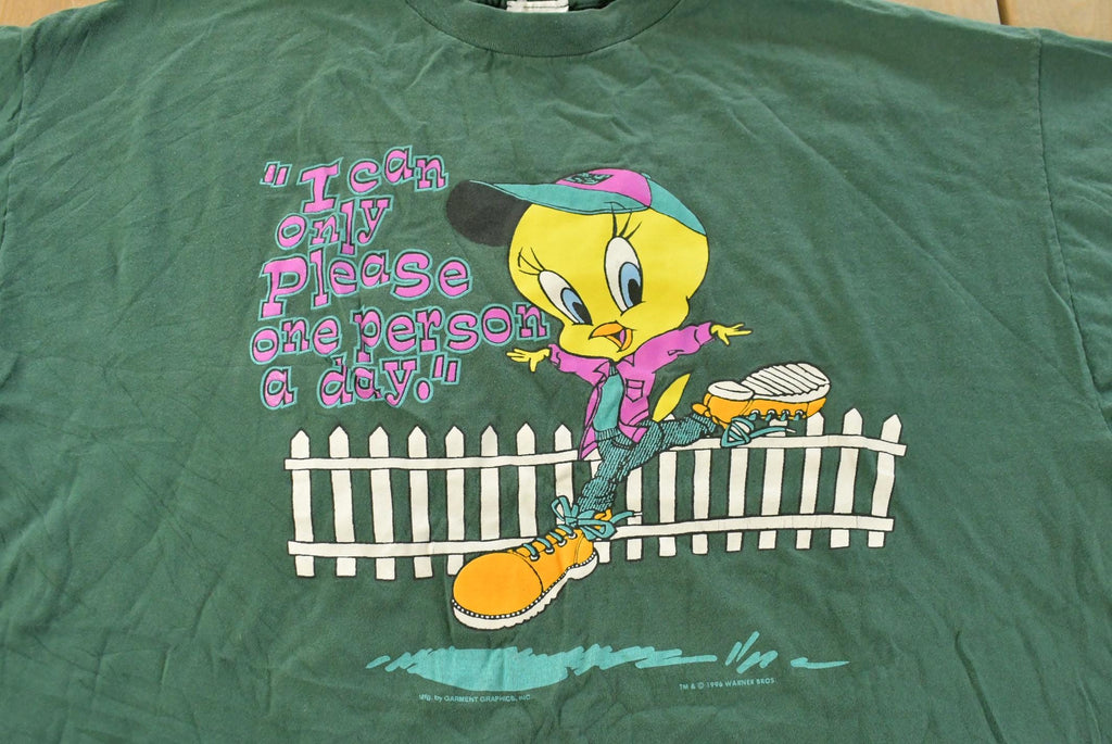 Vintage 1990s Looney Tunes Tweety Bird T-Shirt Men's 3X / 90s Warner Bros Cartoon Shirt / Made in USA / Single Stitch