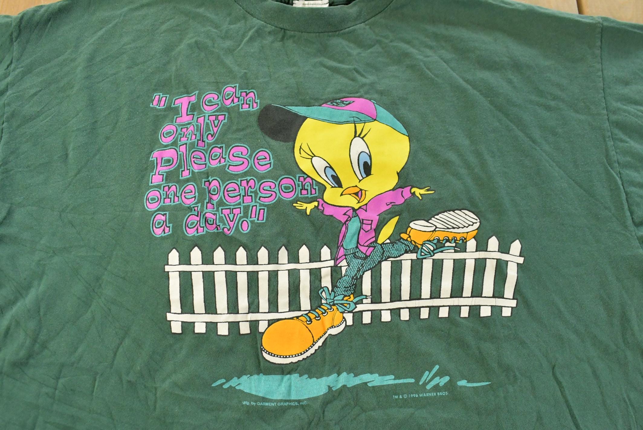 Vintage 1990s Looney Tunes Tweety Bird T-Shirt Men's 3X / 90s Warner Bros Cartoon Shirt / Made in USA / Single Stitch