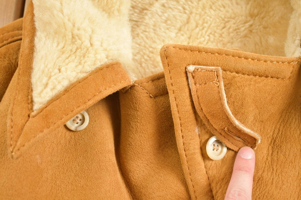 Vintage 1980s Sears The Leather Shearling Jacket