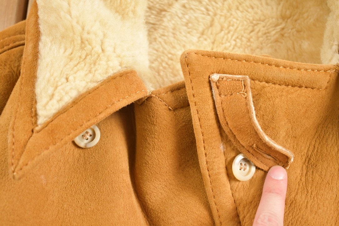 Vintage 1980s Sears The Leather Shearling Jacket