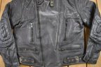 Vintage 1990s Eurox Leather Cafe Racer Biker Jacket