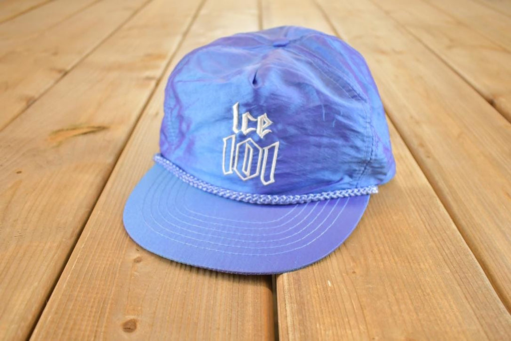 Vintage 1990s Ice 101 Snapback Rope Trucker Hat  90's Embroidered Ice Cap