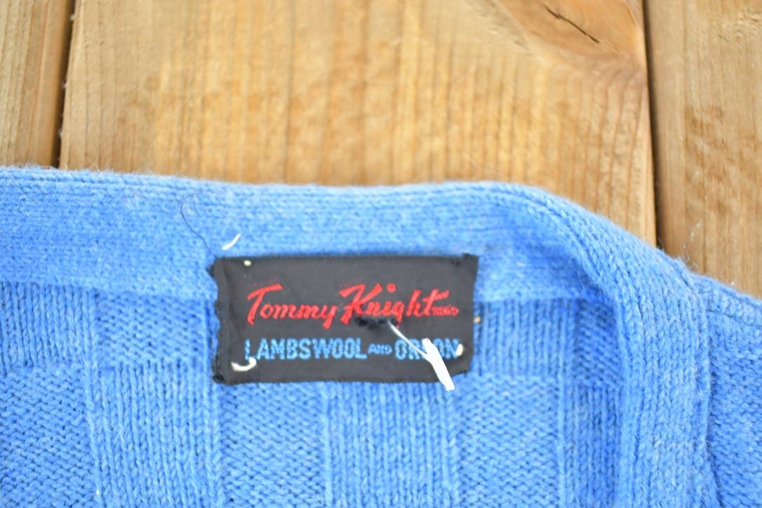 Vintage 1970s Tommy Knight 100% Lambswool Cable Knit Cardigan Sweater Mens M