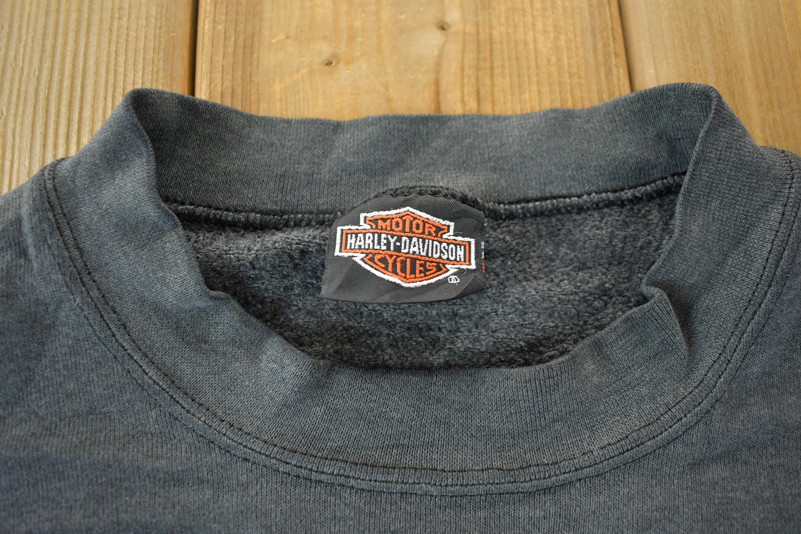 Vintage 1990s Looney Tunes Harley Davidson Crewneck Sweatshirt / Vintage Warner Brothers / Biker / Cartoon Sweater / Made In USA / Men's L