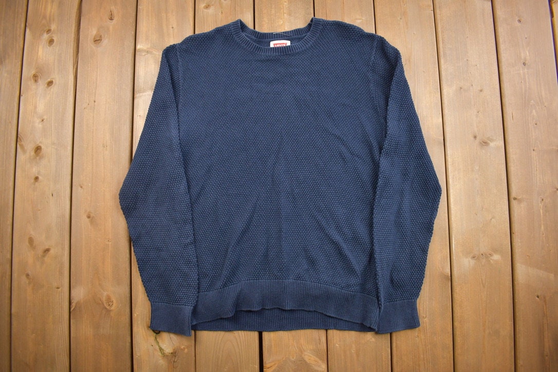 Vintage 1990s Levis Waffle Knitted Crewneck Sweater
