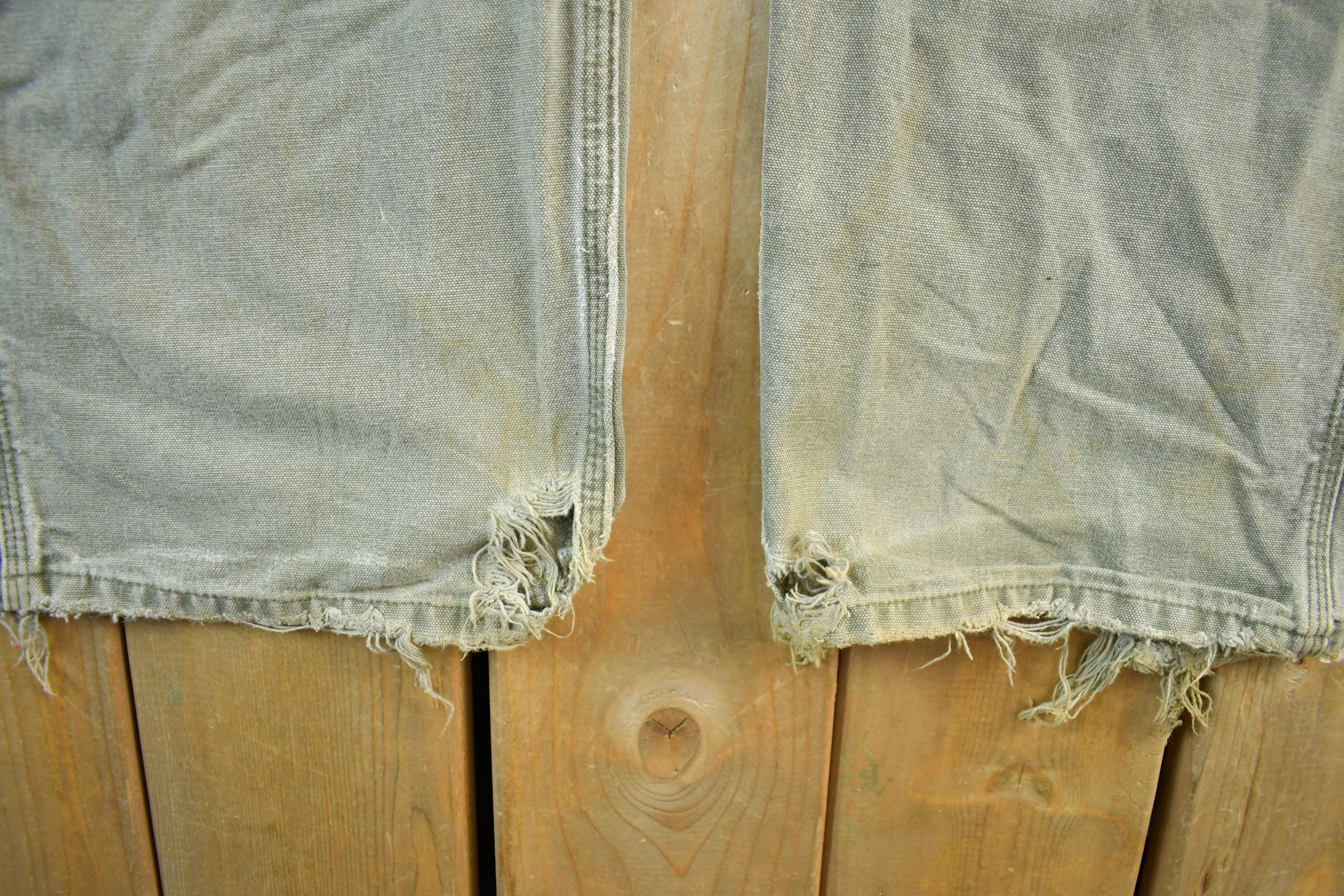 Vintage 1990s Carhartt Distressed Sun Faded Denim Work Jeans Adult 37 x 30