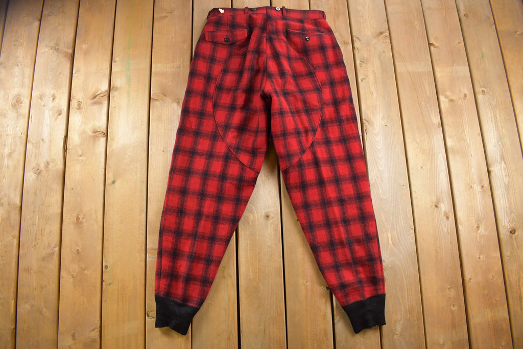 1950s True Vintage Woolrich Plaid Trousers Size 32 x 30