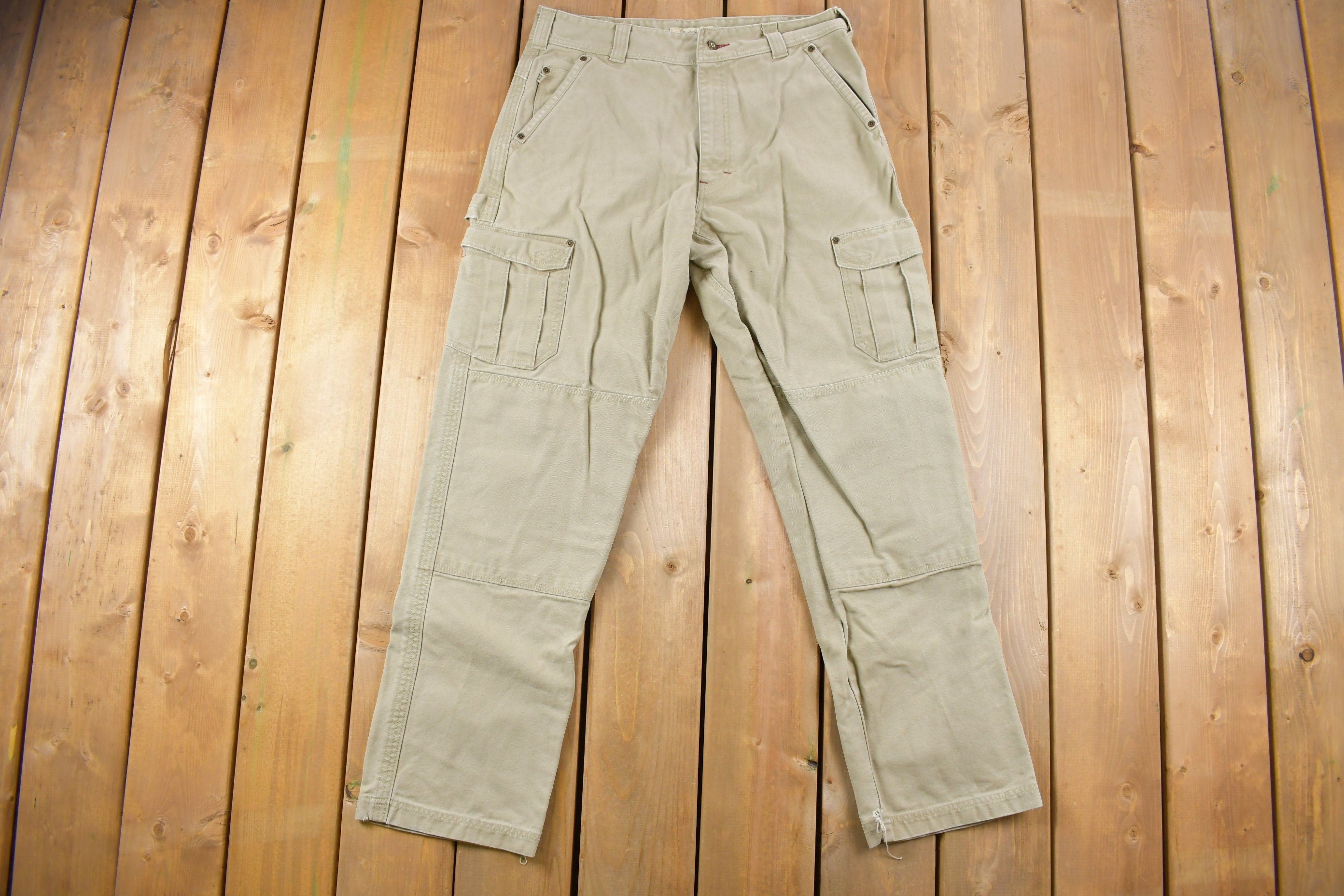 Vintage 1990s Cabela's Outdoor Gear Beige Cargo Pocket Pants Size 32 x 32