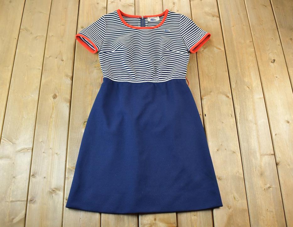 Vintage 1960's Chemise Lacoste Nautical Dress  60s Vintage lacoste Dress  Retro Womenswear  Mod Fashion