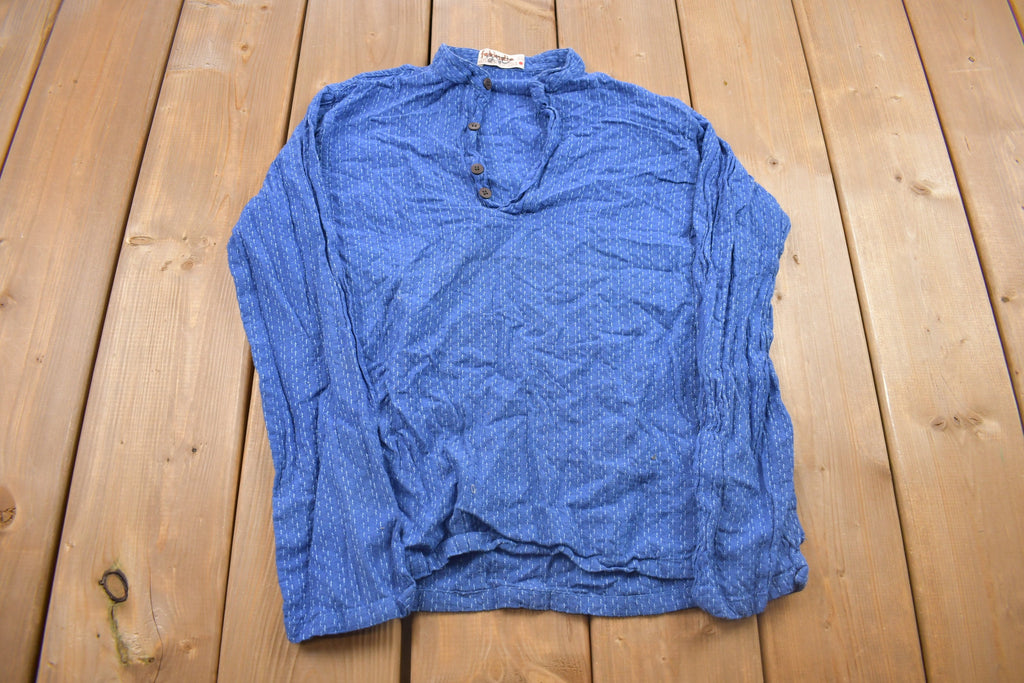 Vintage 1980s Henley Long Sleeve Shirt