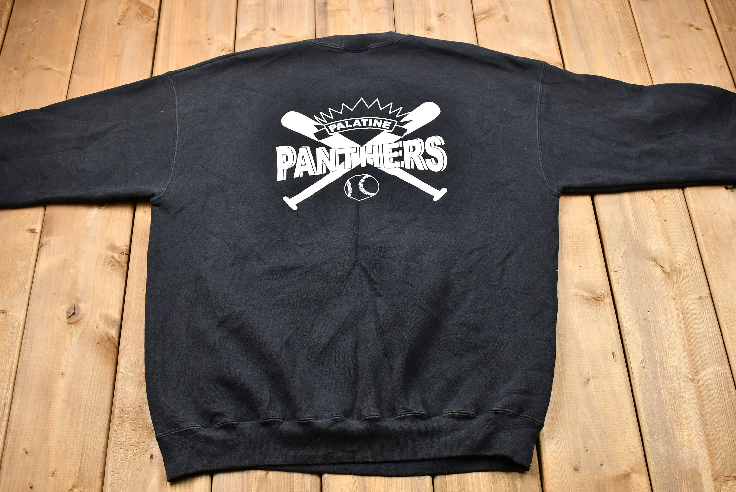 Vintage 1990s Palatine Panthers Baseball Crewneck Sweatshirt