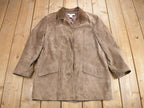 Vintage 1990s David Brooks Brown Leather Jacket