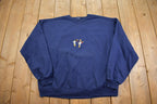 Vintage 1990s Embroidered Ducks Crewneck Sweatshirt - Large