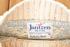 Vintage 1990s Jantzen Petit Hand Knit Silk Blend Abstract Pattern Crewneck Sweater Women's M Boxy