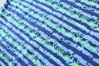 Vintage 1990s Lightning Bolt Blue and Teal Abstract Pattern All-Over-Print Striped Graphic T-Shirt