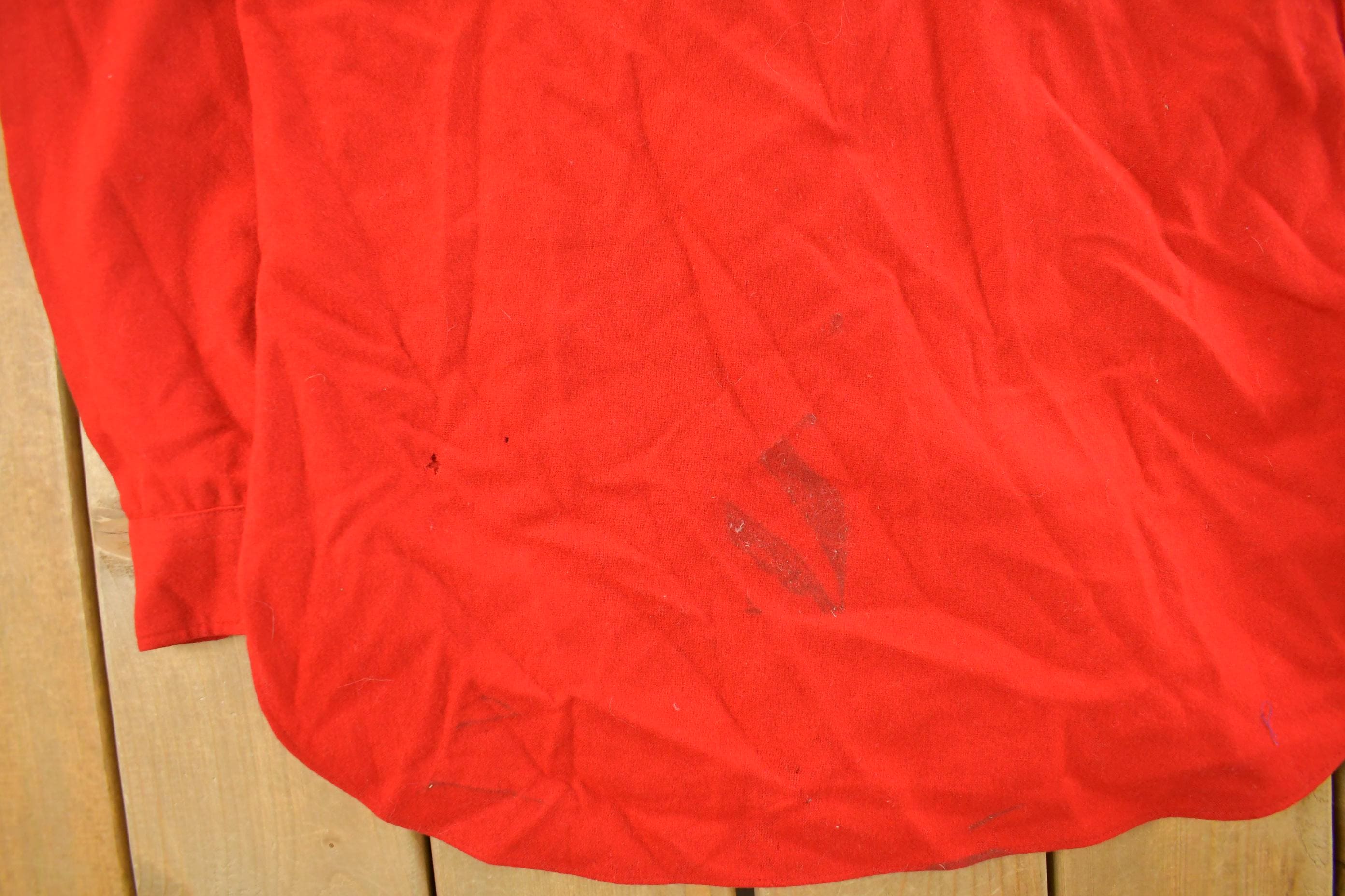 Vintage 1970s Pendleton Wool Flannel Button Up Shirt Men's M
