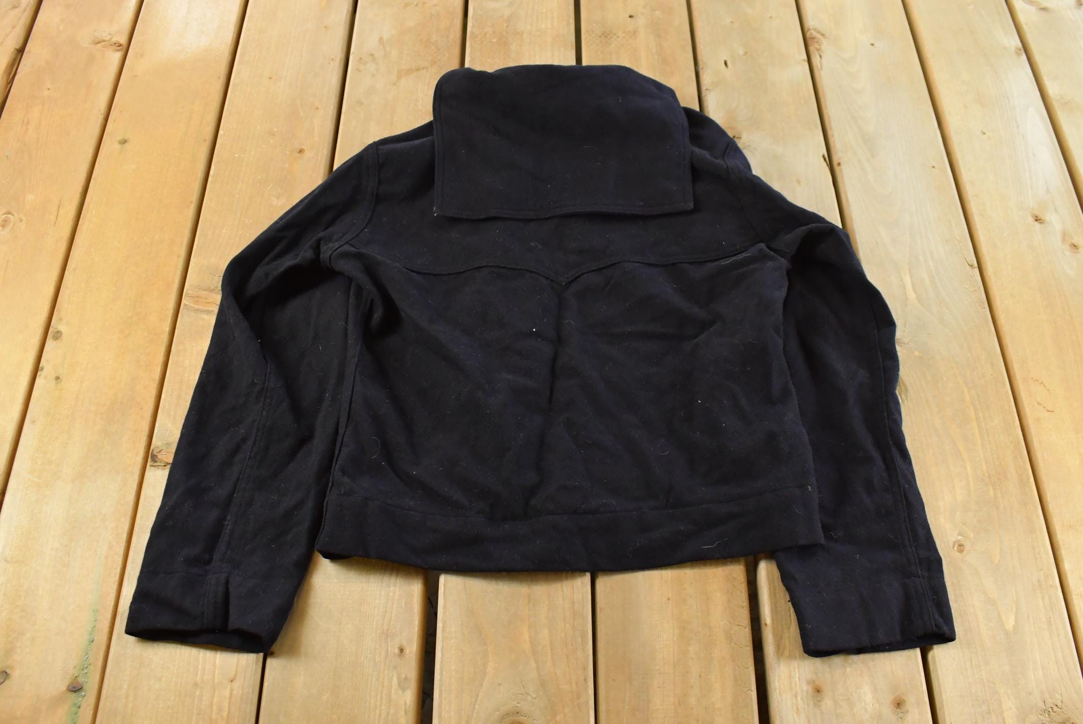 Vintage 1960s Naval Clothing Factory Wool Sailor Uniform Pullover Men's Small