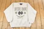 Vintage 1990s Notre Dame University Collegiate Crewneck Sweatshirt Men's Large