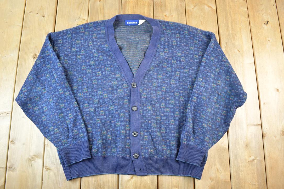 Vintage 90s Bahama Knit Wool Blend Cardigan - Men's L