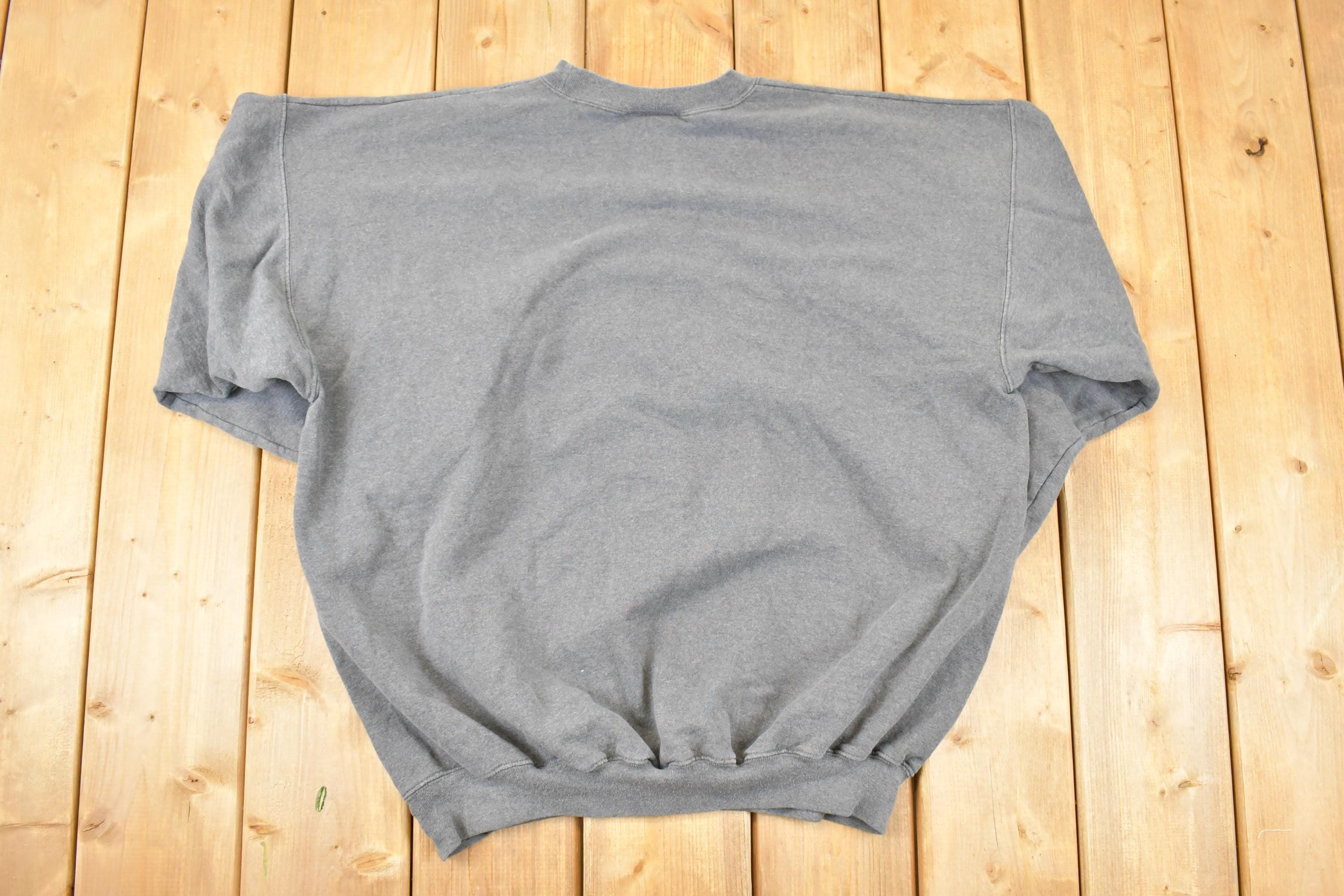Vintage 1990s Ultimate Hanes Cotton Heavyweight Blank Print Pro Crewneck Sweatshirt Men's XL
