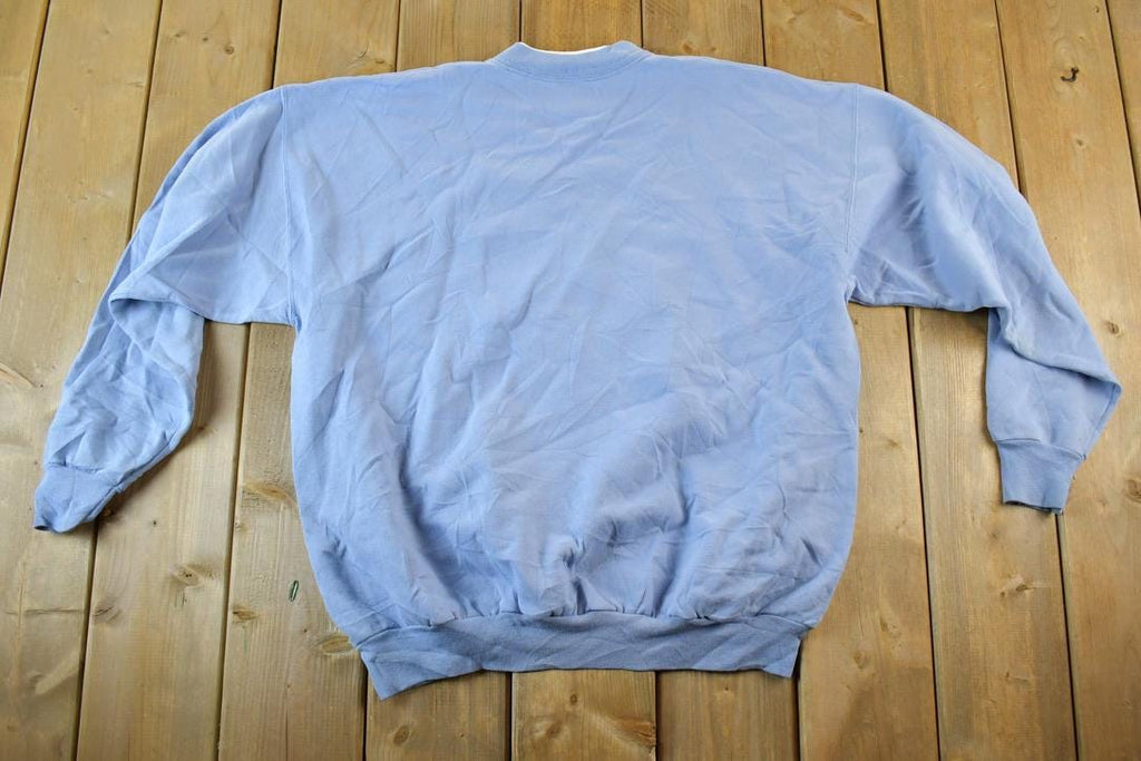 Vintage 1990s Morning Sun Winter Wonderland Double Collar Crewneck Sweatshirt Mens XL