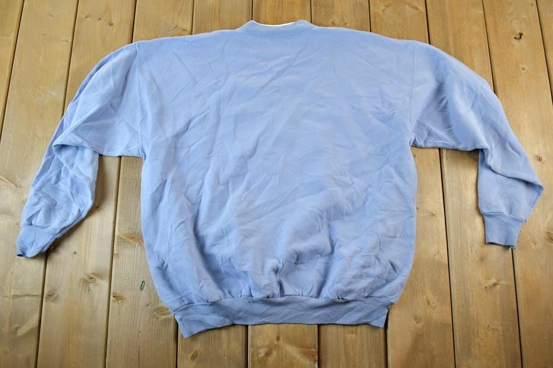 Vintage 1990s Morning Sun Winter Wonderland Double Collar Crewneck Sweatshirt Mens XL