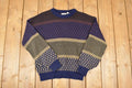 Vintage 1990s Saturdays Abstract Striped Knit Crewneck Sweater Men's M