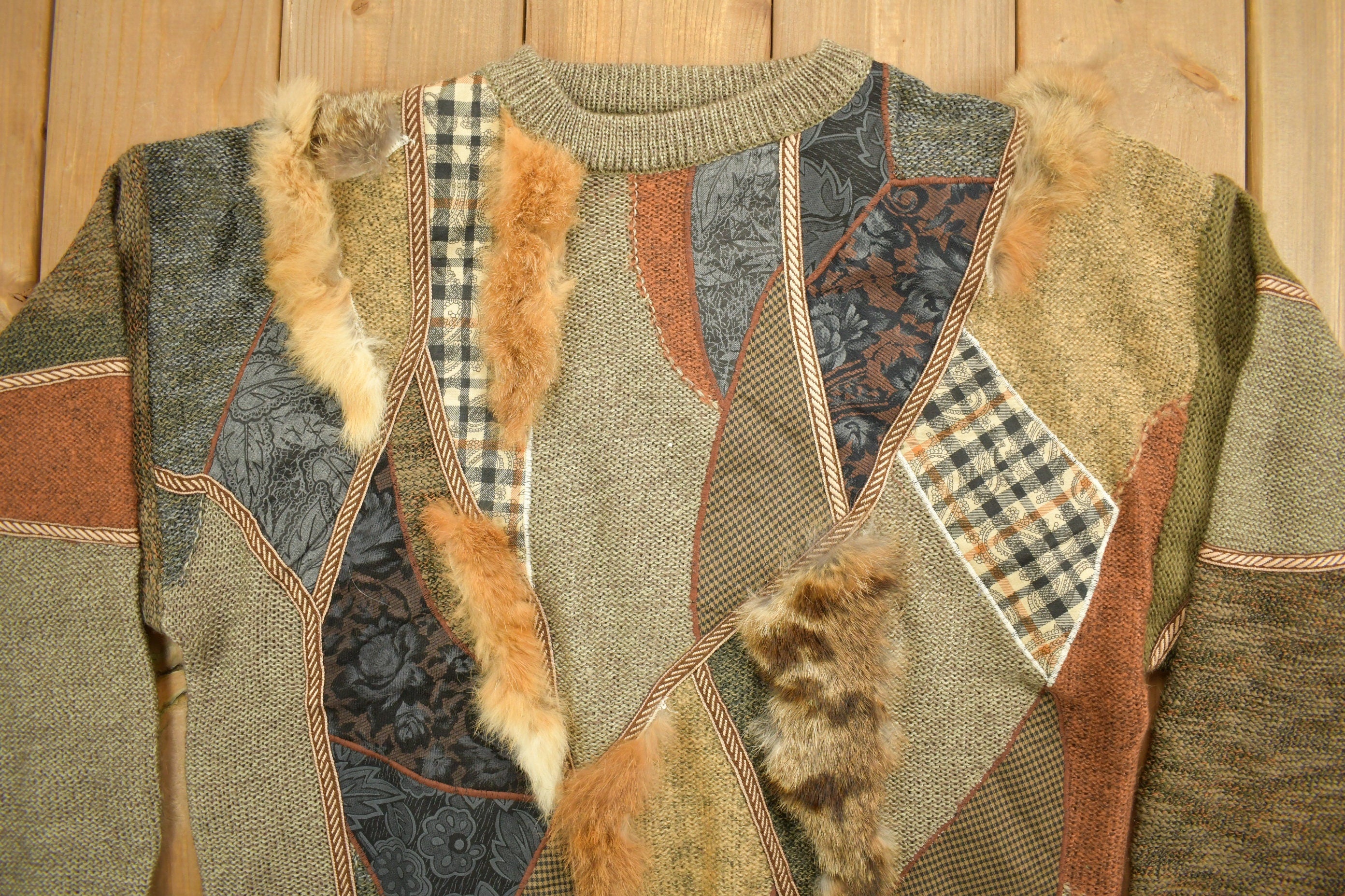 Vintage 1990s Contraire Knitted Crewneck Sweater