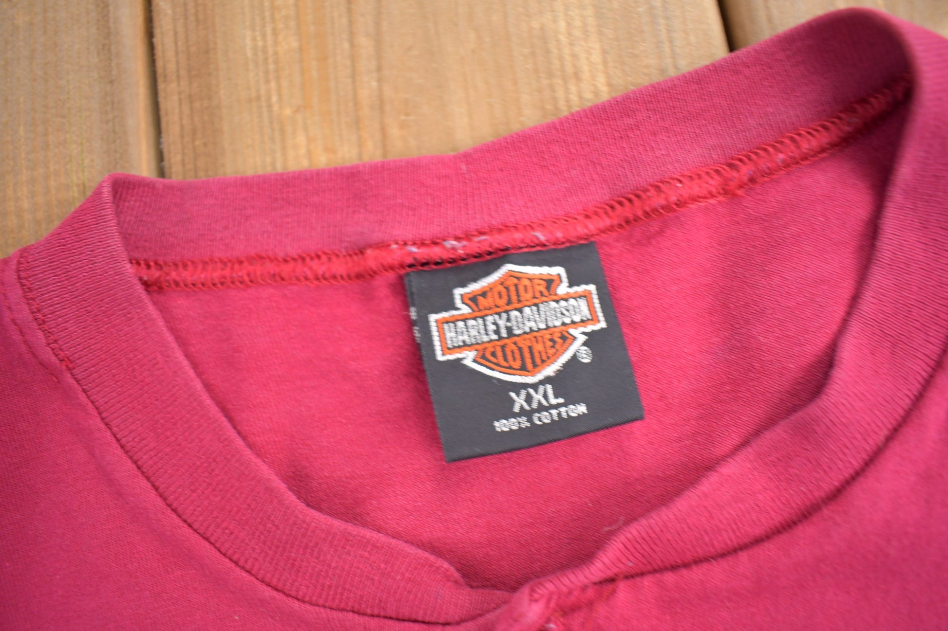 Vintage 1988 Dick Farmer's Harley Davidson Orlando Florida T-Shirt / Single Stitch / Made In USA / Henley Tee / Souvenir T Shirt