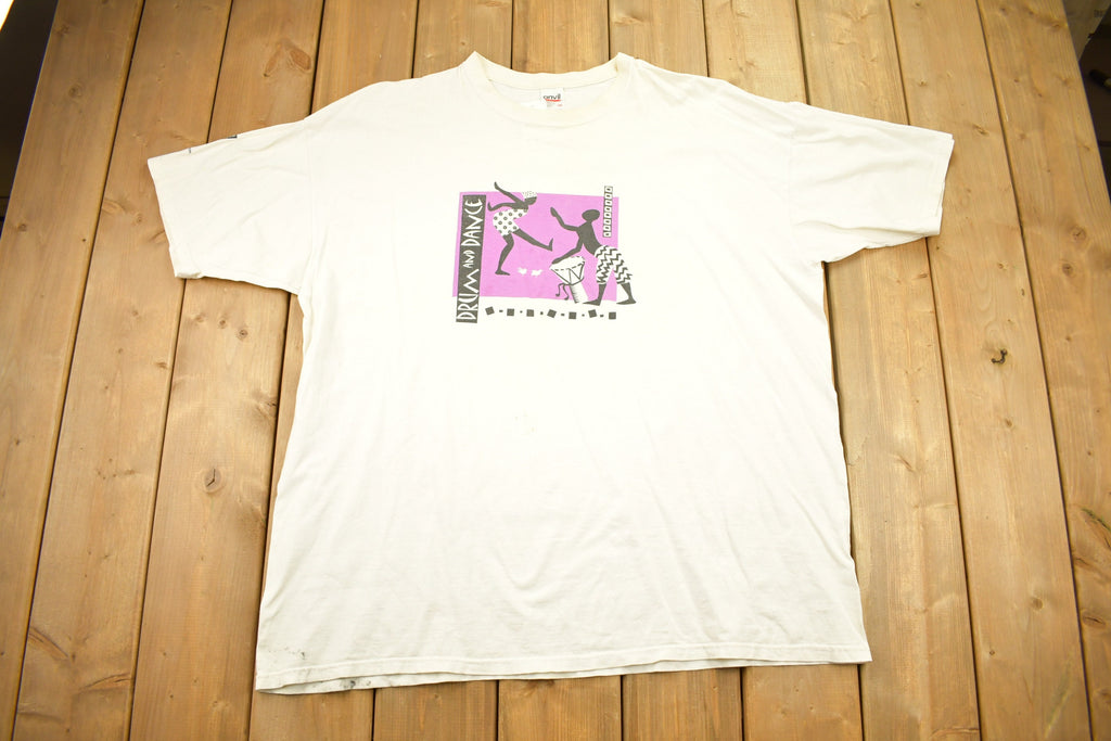Vintage 1990s Drum And Dance Graphic T Shirt Music Promo Graphic  Festival Print  Rochester New York
