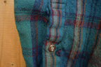 Vintage 1990s Allen Wickfield Plaid Wool Flannel Button Up Shirt