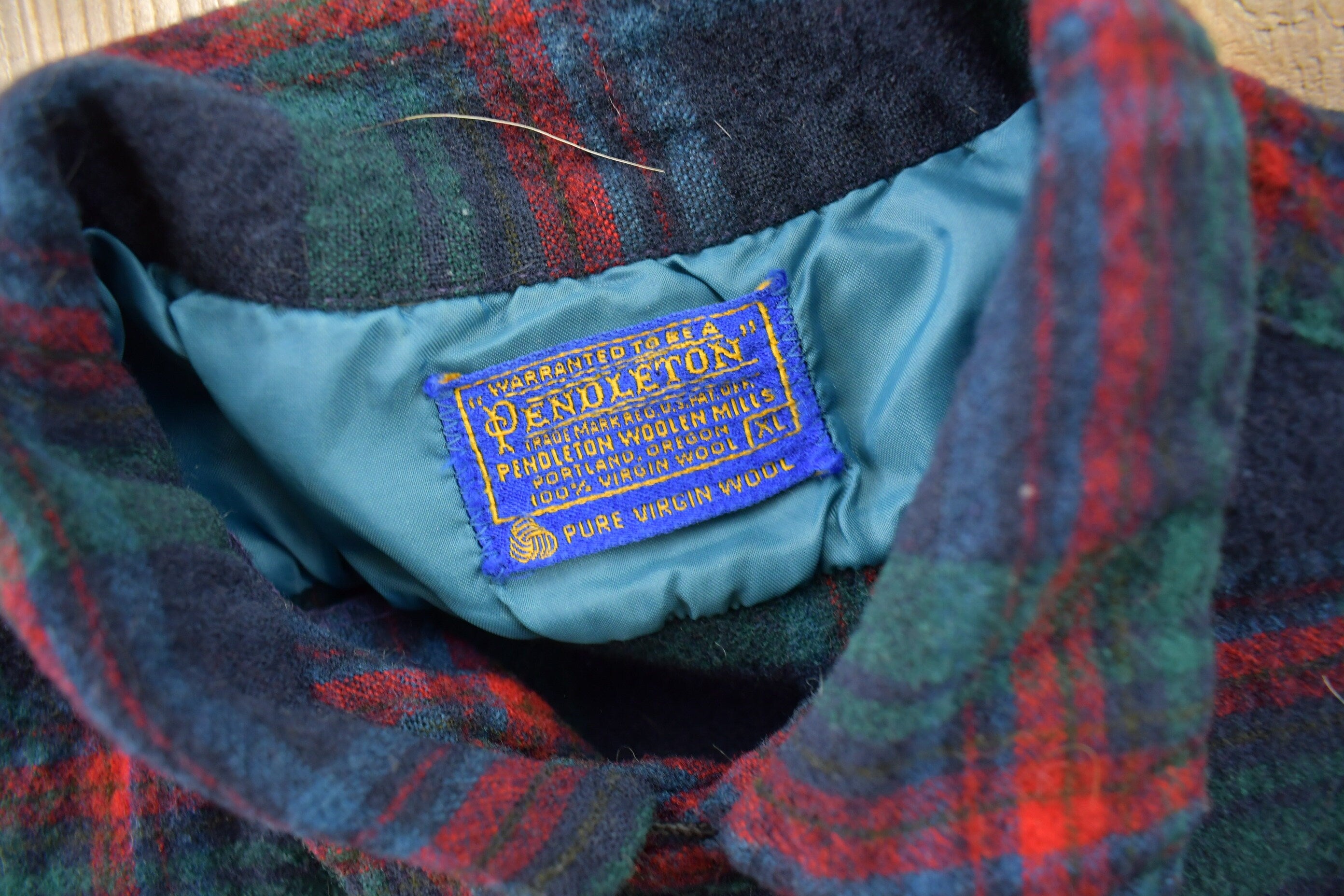 Vintage 1970s Pendleton Plaid Button Up Board Shirt