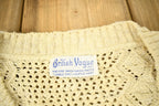 Vintage 1980s British Vogue Knitted V-Neck Sweater