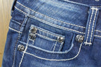 Vintage Y2K Miss Me Bedazzled Low Rise Jeans Size 26x31