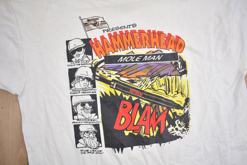Vintage 1990s Vermeer Hammerhead Missile Graphic T Shirt