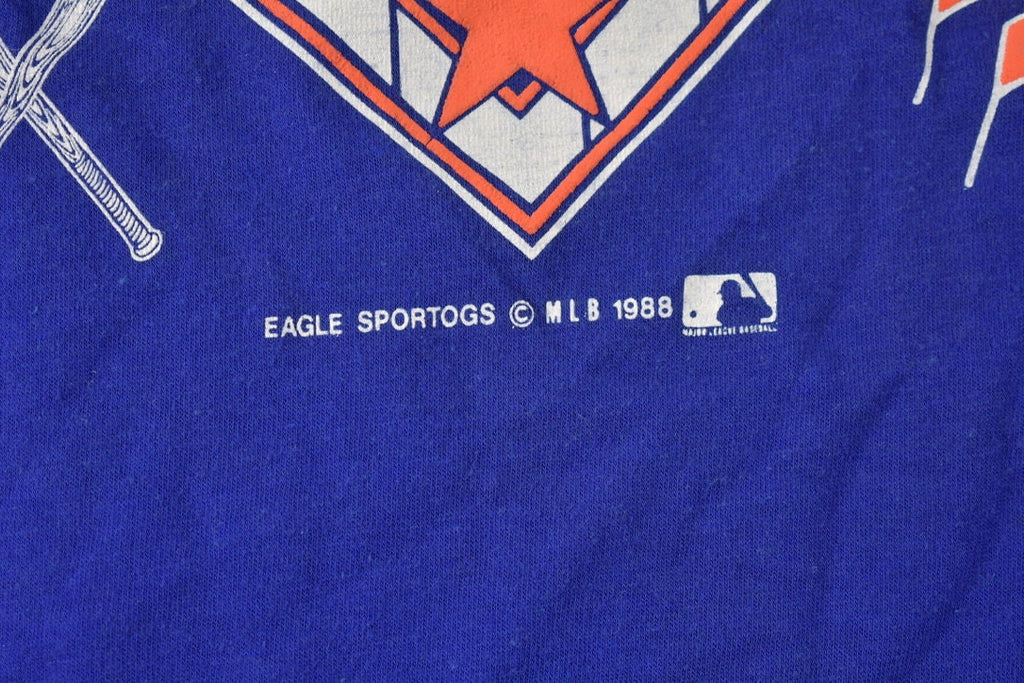 Vintage 1988 New York Mets MLB Baseball Graphic T-Shirt Made In USA