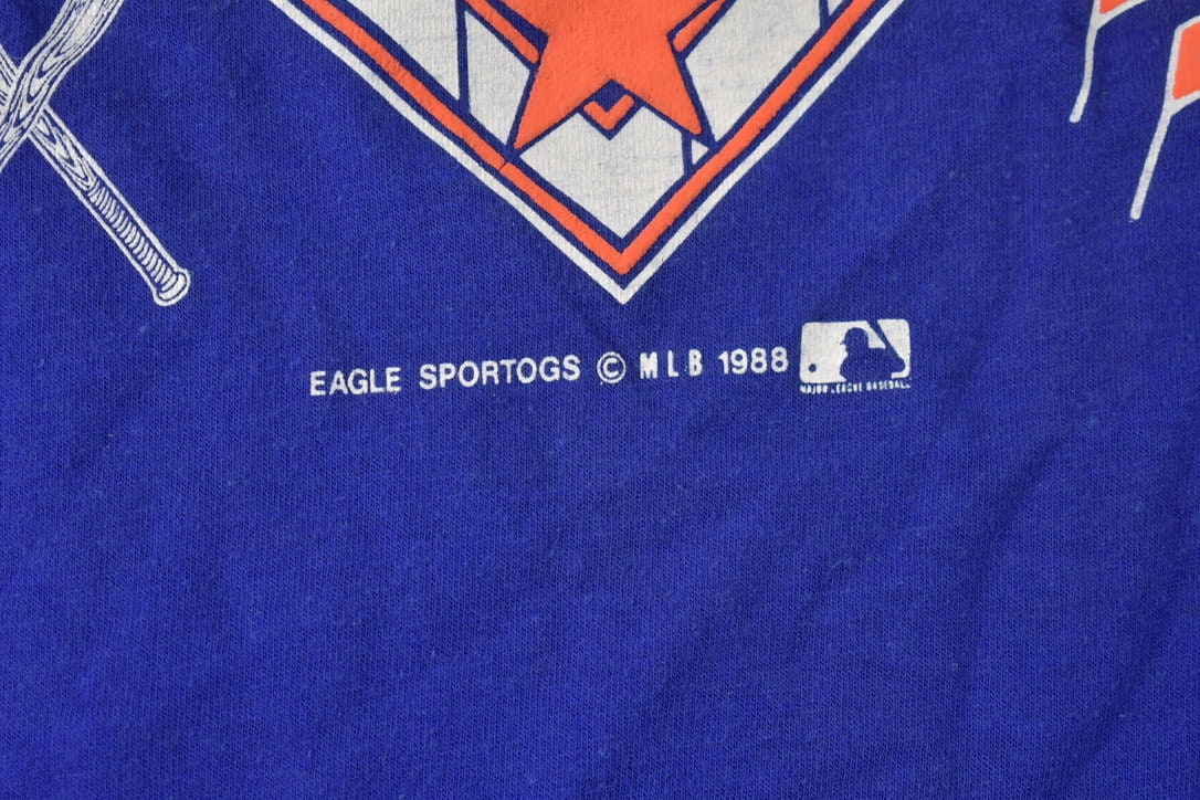 Vintage 1988 New York Mets MLB Baseball Graphic T-Shirt Made In USA