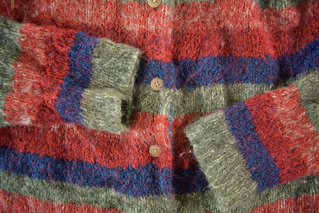 Vintage 1990s CC Hughes Mohair Knit Cardigan Sweater