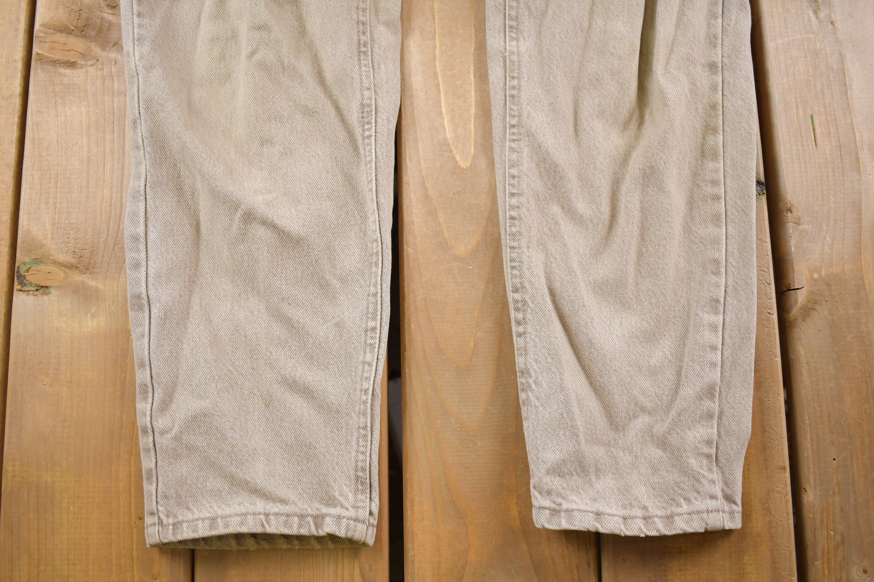 Vintage 1980's Lee Riveted Beige Jeans