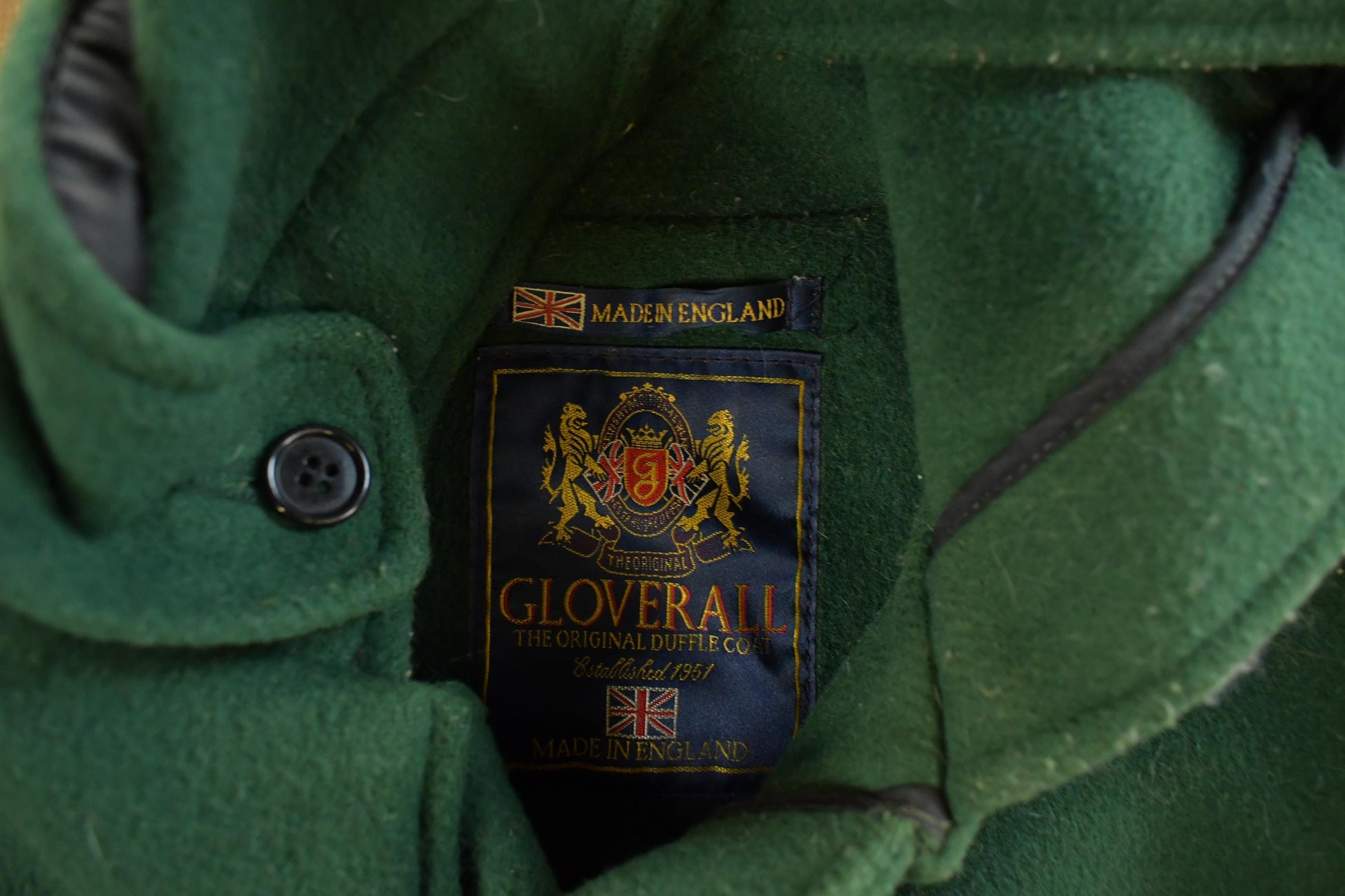 Vintage 1990s Gloverall Wool Duffle Coat Made In England Men's Large