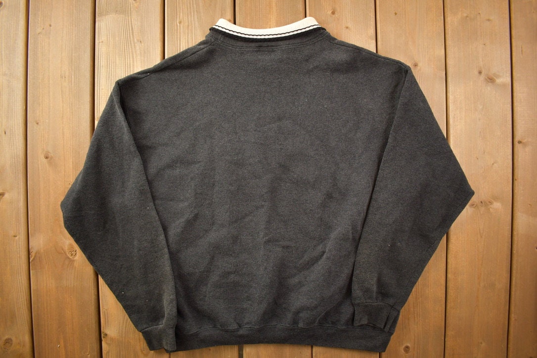 Vintage 1990s Day Break Winter Birds Crewneck Sweatshirt Built In Collar / 90s Crewneck Made In USA / Streetwear / Graphic Print /