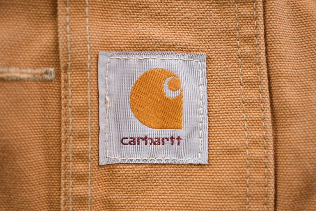 Vintage 1990s Carhartt Double Knee Canvas Overalls Size 42 Large