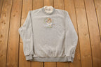 Vintage 1990s Flowers and Kitten Cute Crewneck Sweater
