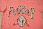 Vintage 1990s Camp Friendship Graphic T Shirt Made In USA Size M