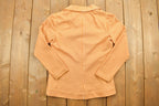 Vintage 1960s Orange Gingham Full Button-Up