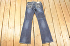 Vintage Deadstock Y2K Grace In LA Bedazzled Bootcut Low Rise Jeans Women's Size 26 x 32