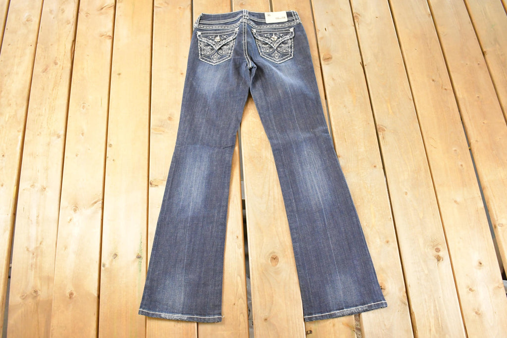 Vintage Deadstock Y2K Grace In LA Bedazzled Bootcut Low Rise Jeans Women's Size 26 x 32