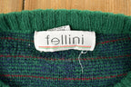 Vintage 1990s Fellini Paisley Knit Crewneck Sweater